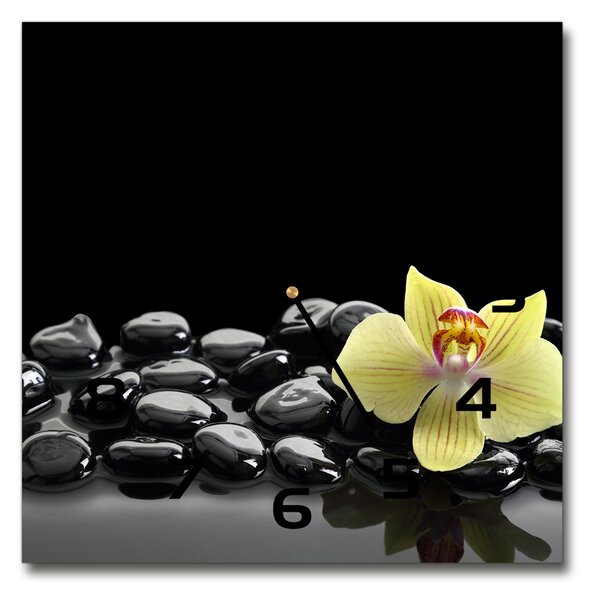 Szögletes üvegóra Orchidea