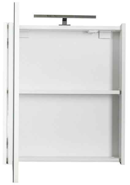 Piramida AKVA 60 H Tükrös fürdőszobai szekrény -1 ajtós kivitel - LED világítással - 60 x 69 x 13 cm