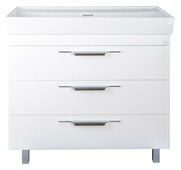 TMP TRIO 100D álló fürdőszobabútor - CeraStyle SHARP - 37600 DUPLA csaplyukas mosdóval - 100 x 48 cm