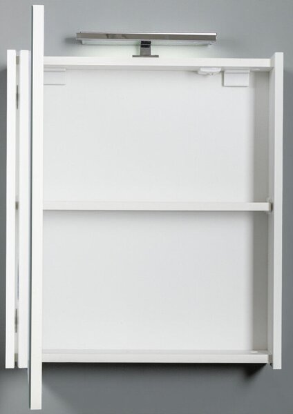 Piramida AKVA 60 H Tükrös fürdőszobai szekrény -1 ajtós kivitel - LED világítással - 60 x 69 x 13 cm