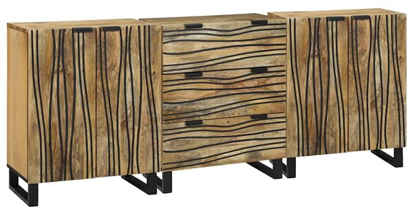 Fürdőszoba bútor szett fiókkal 3 pcs Barna 180 x 33 x 75 cm