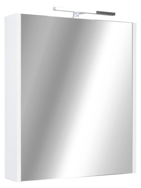 Piramida AKVA 60 H Tükrös fürdőszobai szekrény -1 ajtós kivitel - LED világítással - 60 x 69 x 13 cm