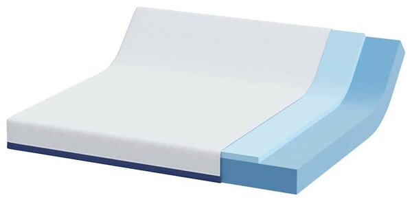 Matrac Fehér és kék 200 x 200 cm Hab