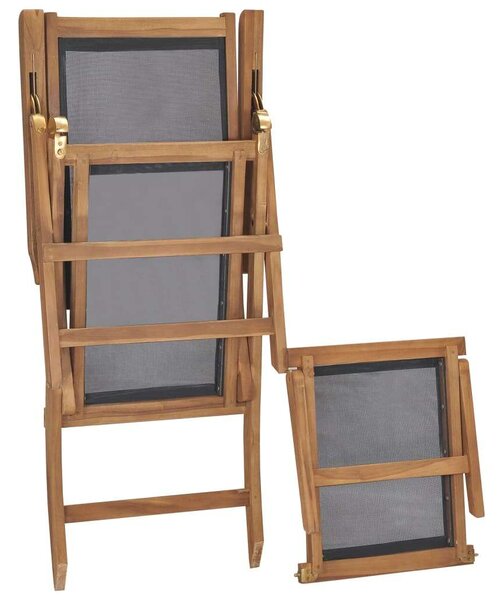 VidaXL Teakfa Napozószék Lábtartóval - 152cm