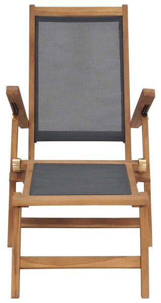 VidaXL Teakfa Napozószék Lábtartóval - 152cm