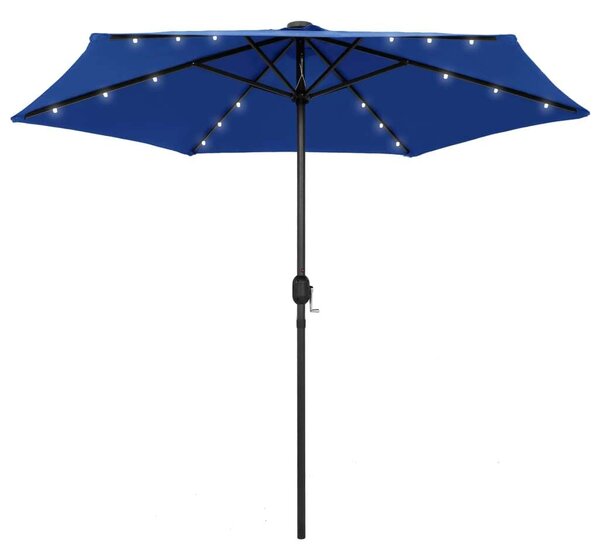 Napernyő - Kültéri - 270 cm - Azúrkék - LED