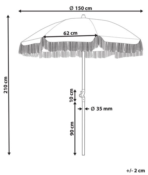 Napernyő 150 cm MONDELLO Zöld