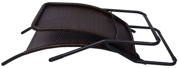 VidaXL Napozóágy - Barna - Összecsukható - 147cm