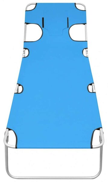 VidaXL Napozóágy - Összecsukható - 189cm - Türkizkék