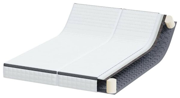 Matrac 2 pcs Fehér és Szürke 70 x 200 cm Bonell Rugó