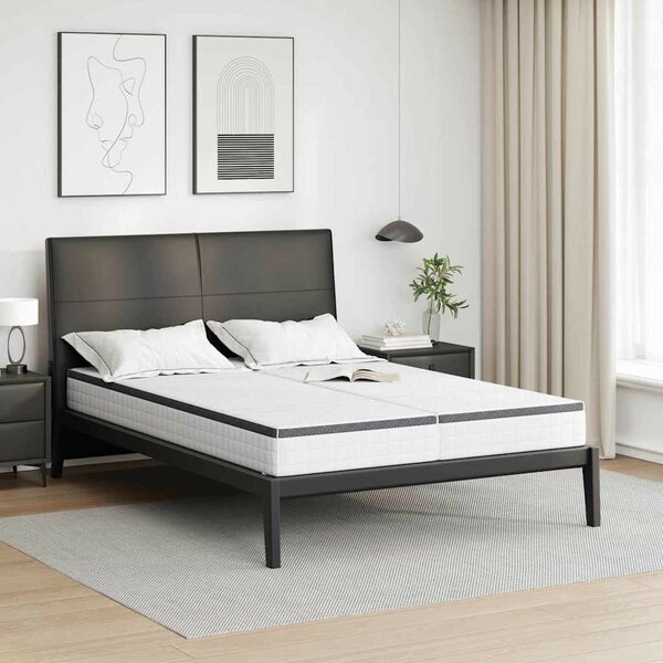 Matrac 2 pcs Fehér és Szürke 70 x 200 cm Bonell Rugó