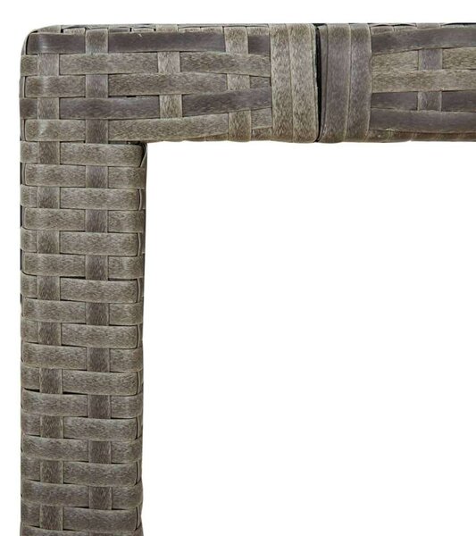 VidaXL Polyrattan Kerti Étkezőgarnitúra - 7 részes - Szürke
