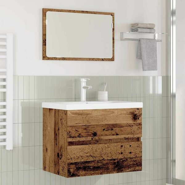 Fürdőszoba bútor szett 3 pcs Öreg fa 60 x 38.5 x 45 cm Faanyag