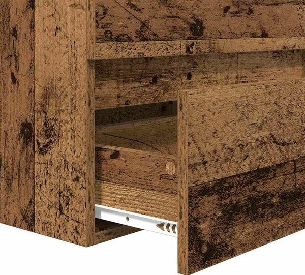 Fürdőszoba bútor szett 3 pcs Öreg fa 60 x 38.5 x 45 cm Faanyag