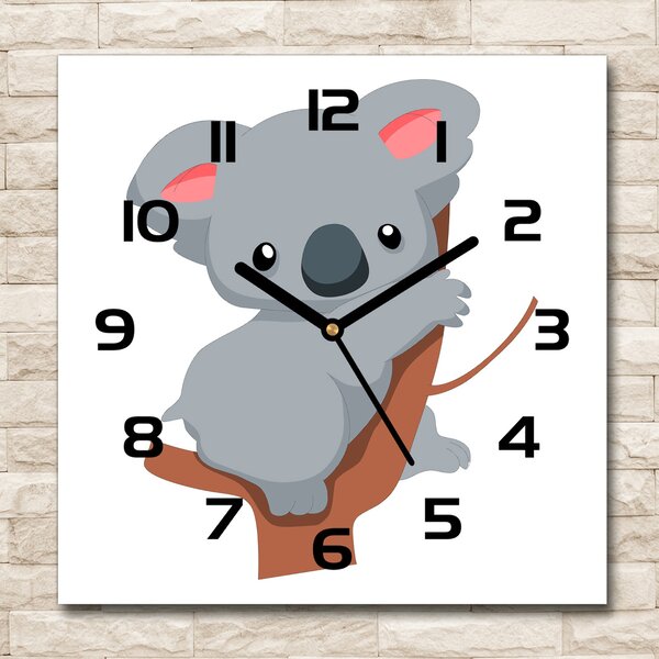Szögletes üvegóra Koala egy fa