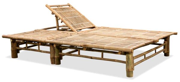 VidaXL Bambusz Napozóágy - 2 személyes - 200x130 cm