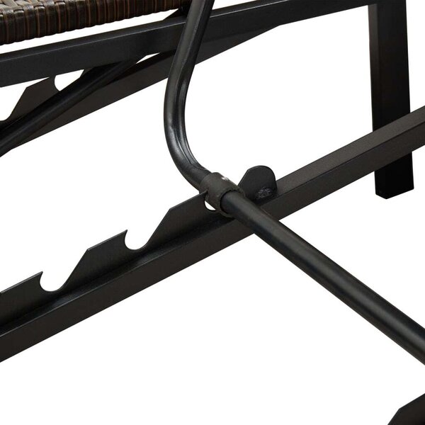 VidaXL Kétüléses Napozóágy - Barna Polyrattan - 220x130cm