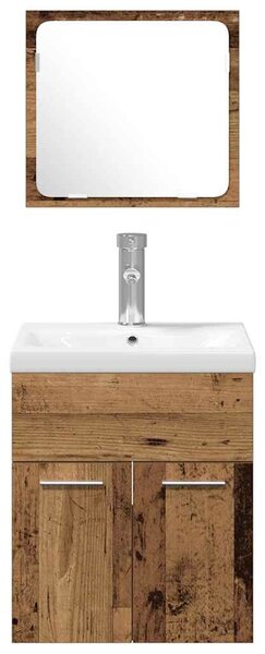 Fürdőszoba bútor szett 5 pcs Öreg fa 41 x 38.5 x 46 cm Faanyag