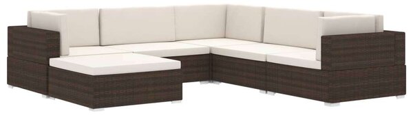 VidaXL 1 db fekete polyrattan moduláris sarokfotel párnákkal