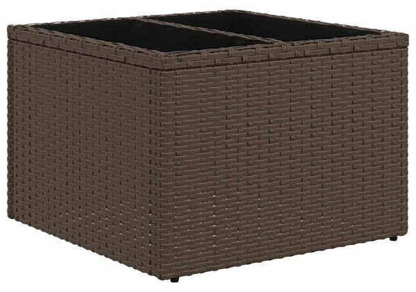 VidaXL 8 db barna polyrattan kerti kanapégarnitúra párnákkal
