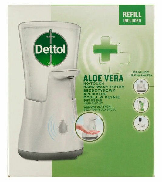 Dettol érintés nélküli Kézmosó készülék Aloe Vera és Bambusz utántöltővel 4x250ml