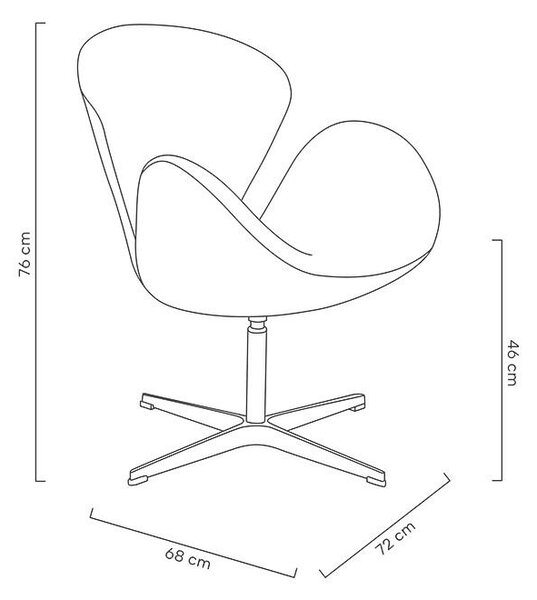 King Home Swan Wool Premium Forgószék Piros Kasmírgyapjú