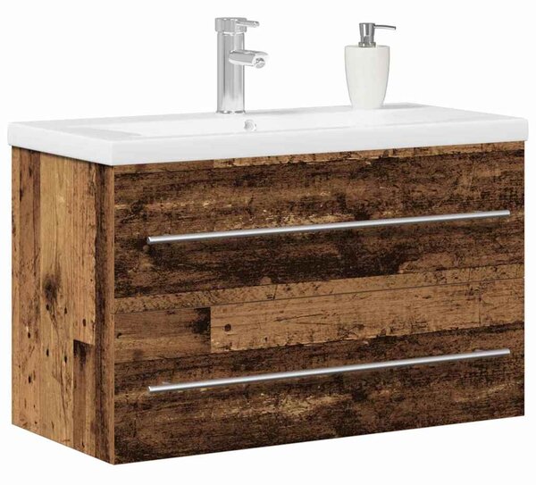 Fürdőszobai mosdószekrény Régi fa 80 x 38.5 x 48 cm Faanyag