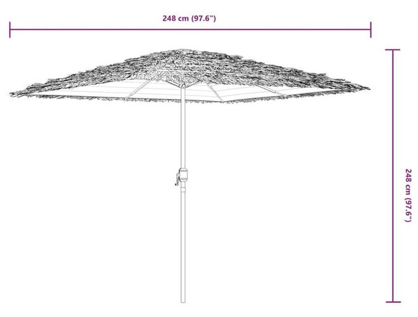 VidaXL Kék Napernyő - 248 cm Rojtos