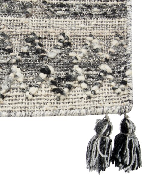 Szőnyeg ARATASHEN Szürke 160 x 230 cm Gyapjú Kilim