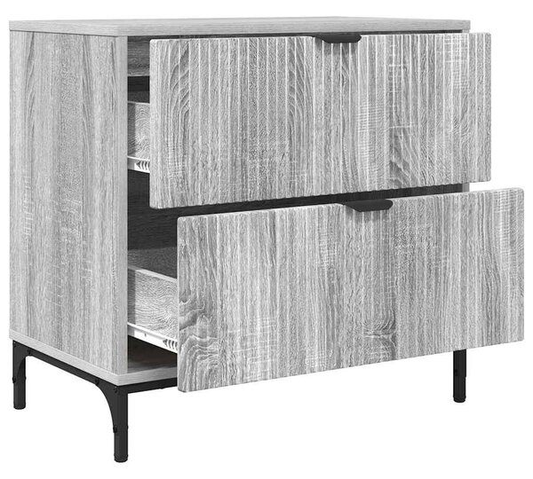 Éjjeli asztal fiókkal Szürke sonoma 63.5 x 36 x 61 cm Faanyag