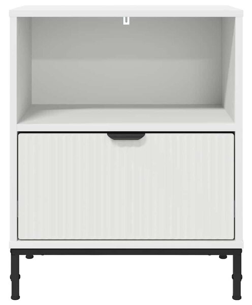 Éjjeliszekrények fiókkal 2 pcs Fehér 49 x 36 x 61 cm Faanyag