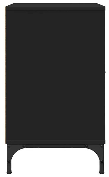 Éjjeliszekrények fiókkal 2 pcs Fekete 49 x 36 x 61 cm Faanyag