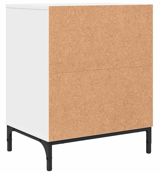 Éjjeliszekrények fiókkal 2 pcs Fehér 49 x 36 x 61 cm Faanyag