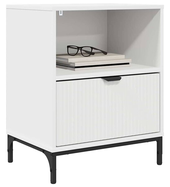 Éjjeliszekrények fiókkal 2 pcs Fehér 49 x 36 x 61 cm Faanyag