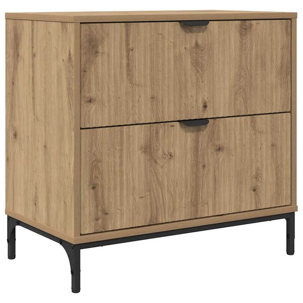 Éjjeli asztal fiókkal kézműves tölgy 63.5 x 36 x 61 cm Faanyag