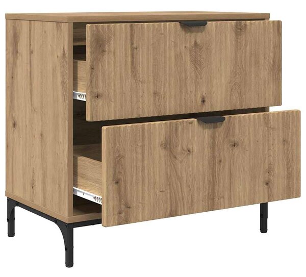 Éjjeli asztal fiókkal kézműves tölgy 63.5 x 36 x 61 cm Faanyag