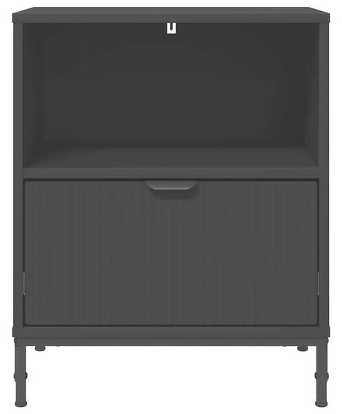 Éjjeliszekrények fiókkal 2 pcs Fekete 49 x 36 x 61 cm Faanyag