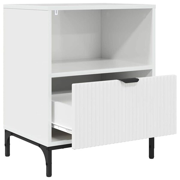 Éjjeliszekrények 2 pcs Magasfényű fehér 49 x 36 x 61 cm Faanyag