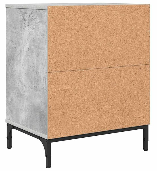 Éjjeliszekrények 2 pcs Beton szürke 49 x 36 x 61 cm Faanyag