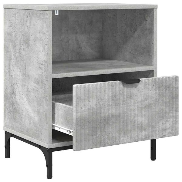 Éjjeliszekrények 2 pcs Beton szürke 49 x 36 x 61 cm Faanyag