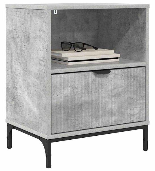 Éjjeliszekrények 2 pcs Beton szürke 49 x 36 x 61 cm Faanyag