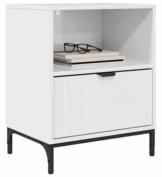 Éjjeliszekrények 2 pcs Magasfényű fehér 49 x 36 x 61 cm Faanyag