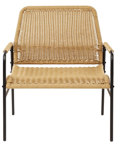 Kétdarabos kerti szék szett PRASIMO PE Rattan Természetes