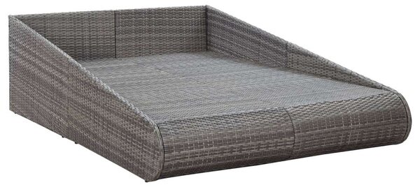 VidaXL szürke polyrattan kerti ágy 110x200 cm