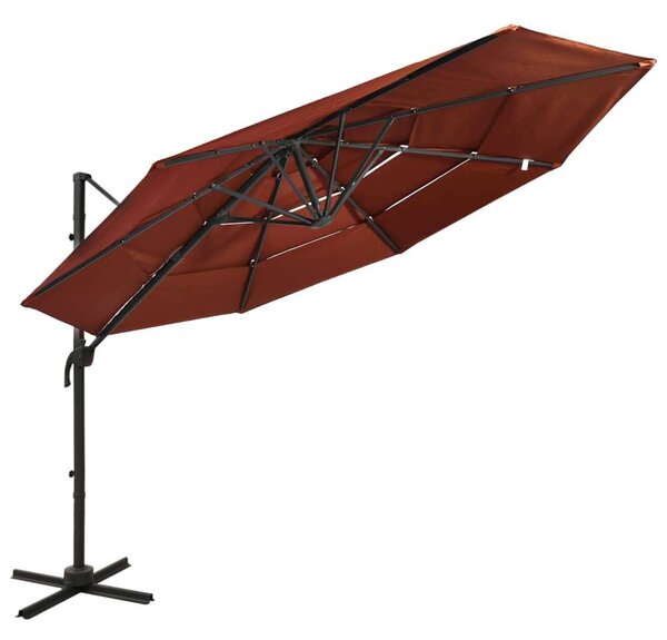Blumfeldt - Garda Karos Napernyő - 3x3m - Terrakotta