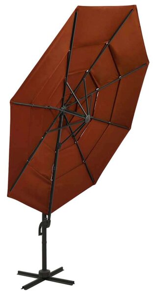 Blumfeldt - Garda Karos Napernyő - 3x3m - Terrakotta