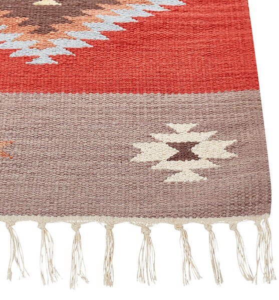 Szőnyeg LORUT Színes 80 x 300 cm Pamut Kilim