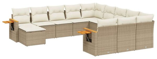 VidaXL Polyrattan Kerti Ülőgarnitúra - 11 részes - Bézs