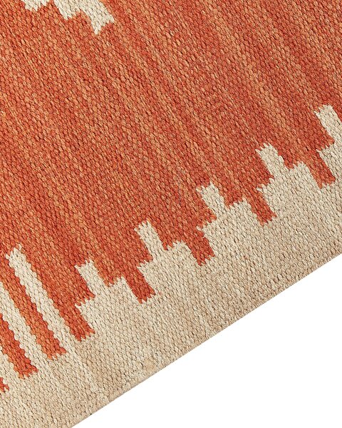 Szőnyeg GAVAR Narancssárga 80 x 150 cm Pamut Kilim