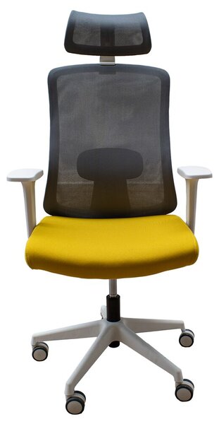 IRISOffice Aurora Irodai Görgős Forgószék - Szürke / Sárga